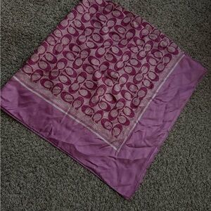Coach Vintage Signature Silk Square Scarf Pink 36x36